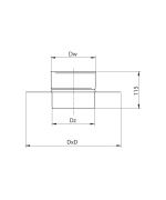 Päta nadstavca ø130 mm nerez