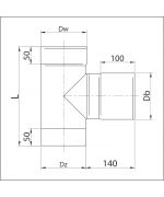 Dvierkový diel okrúhly ø150 mm nerez