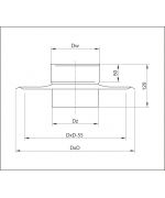 Komínová doska ø150 mm nerez