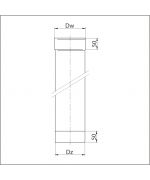 Rúra rovná ø160 mm nerez - 500 mm