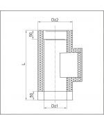 Dvierkový diel ø120 mm nerez s dvierkami 140x210