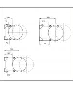 Prestaviteľná objímka 50-100 ø130 mm nerez