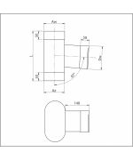 Sopúch ovál 120/220/ mm nerez